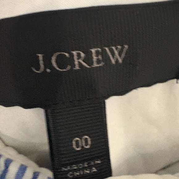 J.CREW | ruffled one shoulder striped dress 100% cotton 00 - Picture 2 of 4